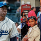 Chadwick Boseman in 42 (D. Stevens/Legendary Pictures Productions LLC); Jaden and Will Smith (Gareth Cattermole)